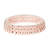 3pcs/set 4MM 5MM 6MM Beads Bracelets for Women Gold Silvery CCB Beaded Handmade Bracelet Fashion Jewelry Gift 2021 daiiibabyyy