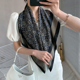 90cm * 90cm Design Scarf Lady Shawl Printed Silk Felt Headscarf Scarf Lady Headscarf Square Scarf Lady Wrap Scarf 2021 daiiibabyyy