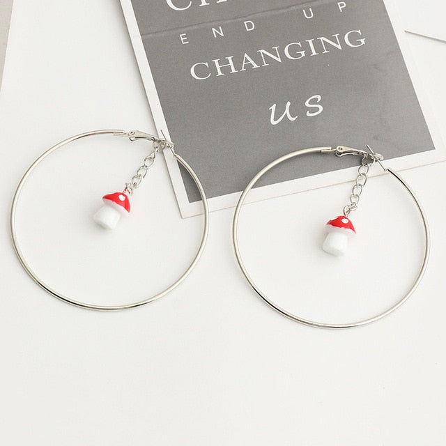 Beautiful Double Butterfly Earrings European Summer Girls Multicolor Big Round Circle Gold Hoop Earrings 11.11 Jewelry For Women daiiibabyyy
