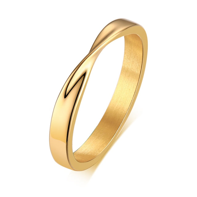 6mm Thick Chunky Chain Ring Cuban Curb Link Gold Filled Stainless Steel Stylish Ring for Women Girls daiiibabyyy