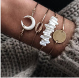 5pcs/lot Bohemian Mixed Golden Shell Starfish Bracelet Women Summer Beach Casual Jewelry Accessories Friendship Gift daiiibabyyy