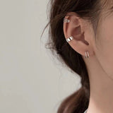 5pcs Fashion Gold Star Leaves Non-Piercing Ear Clip Earrings For Women Simple Fake Cartilage Ear Cuff Jewelry Clip Accessories daiiibabyyy