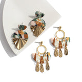 AENSOA 2021 New Korea Fashion Metal Ploymer Clay Long Dangle Drop Earrings for Women Unique Design Geometric Earrings Jewelry daiiibabyyy