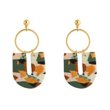 AENSOA 2021 New Korea Fashion Metal Ploymer Clay Long Dangle Drop Earrings for Women Unique Design Geometric Earrings Jewelry daiiibabyyy