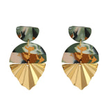 AENSOA 2021 New Korea Fashion Metal Ploymer Clay Long Dangle Drop Earrings for Women Unique Design Geometric Earrings Jewelry daiiibabyyy