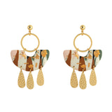 AENSOA 2021 New Korea Fashion Metal Ploymer Clay Long Dangle Drop Earrings for Women Unique Design Geometric Earrings Jewelry daiiibabyyy