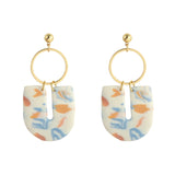 AENSOA 2021 New Korea Fashion Metal Ploymer Clay Long Dangle Drop Earrings for Women Unique Design Geometric Earrings Jewelry daiiibabyyy
