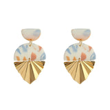 AENSOA 2021 New Korea Fashion Metal Ploymer Clay Long Dangle Drop Earrings for Women Unique Design Geometric Earrings Jewelry daiiibabyyy