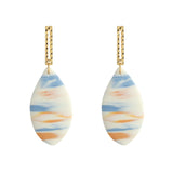 AENSOA 2021 New Korea Fashion Metal Ploymer Clay Long Dangle Drop Earrings for Women Unique Design Geometric Earrings Jewelry daiiibabyyy
