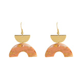 AENSOA 2021 New Korea Fashion Metal Ploymer Clay Long Dangle Drop Earrings for Women Unique Design Geometric Earrings Jewelry daiiibabyyy