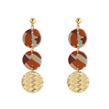 AENSOA 2021 New Korea Fashion Metal Ploymer Clay Long Dangle Drop Earrings for Women Unique Design Geometric Earrings Jewelry daiiibabyyy