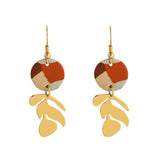 AENSOA 2021 New Korea Fashion Metal Ploymer Clay Long Dangle Drop Earrings for Women Unique Design Geometric Earrings Jewelry daiiibabyyy