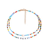 Bohemia handmade rainbow beads candy shell personality multi-layer satellite Necklace women's fashion jewelry necklace daiiibabyyy
