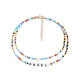 Bohemia handmade rainbow beads candy shell personality multi-layer satellite Necklace women's fashion jewelry necklace daiiibabyyy
