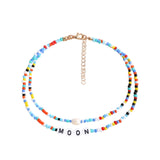 Bohemia handmade rainbow beads candy shell personality multi-layer satellite Necklace women's fashion jewelry necklace daiiibabyyy