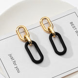 Women's Earrings Korean Black Colour Drop Earrings For Women Statement Geometric Earrings 2021 Fashion TrRendd Female Jewelry daiiibabyyy