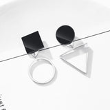 Women's Earrings Korean Black Colour Drop Earrings For Women Statement Geometric Earrings 2021 Fashion TrRendd Female Jewelry daiiibabyyy