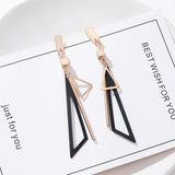 Women's Earrings Korean Black Colour Drop Earrings For Women Statement Geometric Earrings 2021 Fashion TrRendd Female Jewelry daiiibabyyy