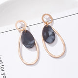 Women's Earrings Korean Black Colour Drop Earrings For Women Statement Geometric Earrings 2021 Fashion TrRendd Female Jewelry daiiibabyyy