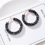 Women's Earrings Korean Black Colour Drop Earrings For Women Statement Geometric Earrings 2021 Fashion TrRendd Female Jewelry daiiibabyyy