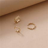 5Pair Fashion Round Twist Copper Small Hoop Earrings Set for Women Simple Gold CZ Crystal Long Chain Earring Jewelry 2021 New daiiibabyyy