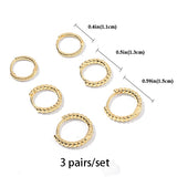 5Pair Fashion Round Twist Copper Small Hoop Earrings Set for Women Simple Gold CZ Crystal Long Chain Earring Jewelry 2021 New daiiibabyyy