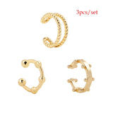 5Pair Fashion Round Twist Copper Small Hoop Earrings Set for Women Simple Gold CZ Crystal Long Chain Earring Jewelry 2021 New daiiibabyyy