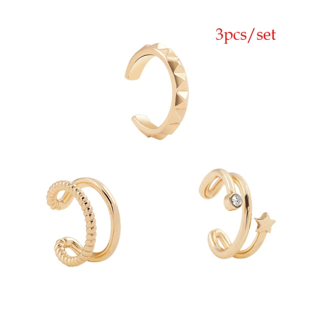 5Pair Fashion Round Twist Copper Small Hoop Earrings Set for Women Simple Gold CZ Crystal Long Chain Earring Jewelry 2021 New daiiibabyyy