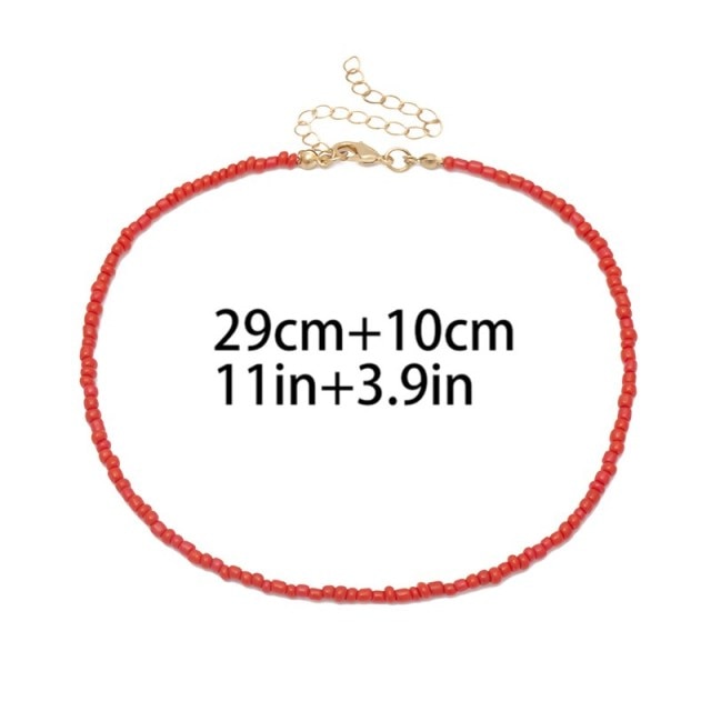 Bohemian White And BlueSeed Bead Flower Choker Necklace Statement Short Collar Clavicle Chain Necklace For Women Jewelry Bijoux daiiibabyyy