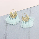 Bohemia Korean Big Tassel Earrings for Women Geometric Statement Earring Jewelry Gift Orecchini Pendientes Mujer Weekend Party daiiibabyyy