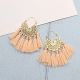 Bohemia Korean Big Tassel Earrings for Women Geometric Statement Earring Jewelry Gift Orecchini Pendientes Mujer Weekend Party daiiibabyyy