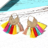 Bohemia Korean Big Tassel Earrings for Women Geometric Statement Earring Jewelry Gift Orecchini Pendientes Mujer Weekend Party daiiibabyyy