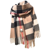 Autumn and Winter New Scarf Female British Bagh Bristled Cashmere Scarf Shawl Dual-use Thick Couple Scarf daiiibabyyy
