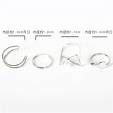 4pcs/set Opening Ring Set  Metal Adjustable Initials Geometry Alphabet Female Creative Finger Punk Rings Gothic Party Jewelry daiiibabyyy