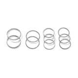 4pcs/set Opening Ring Set  Metal Adjustable Initials Geometry Alphabet Female Creative Finger Punk Rings Gothic Party Jewelry daiiibabyyy