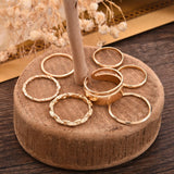 4pcs/set Opening Ring Set  Metal Adjustable Initials Geometry Alphabet Female Creative Finger Punk Rings Gothic Party Jewelry daiiibabyyy
