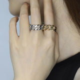 4pcs/set Opening Ring Set  Metal Adjustable Initials Geometry Alphabet Female Creative Finger Punk Rings Gothic Party Jewelry daiiibabyyy