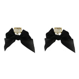 AENSOA 2021 New Jewelry Korean Sweet Black White Bowknot Women Earrings Sweet Fabric Lace Bow Fashion Drop Earrings Jewelry Gift daiiibabyyy