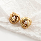 AENSOA 2021 New Gold Color Earrings for Women Multiple Trendy Round Geometric Drop Statement Earring Fashion Matted Gold Jewelry daiiibabyyy