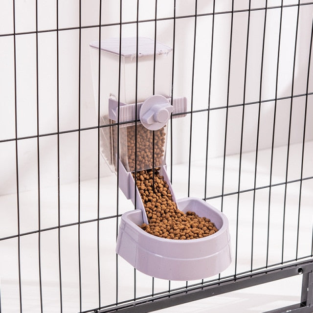 Automatic Pet Bowls Cage Hanging Feeder Pet Water Bottle Food Container Dispenser Bowl For Puppy Cats Rabbit Pet Feeding Product daiiibabyyy