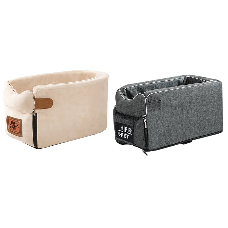 Car Control Console Pet Nest Portable Car Armrest Dog Cat Booster Highly Elastic PP Cotton Dog Mat Travel Bed daiiibabyyy