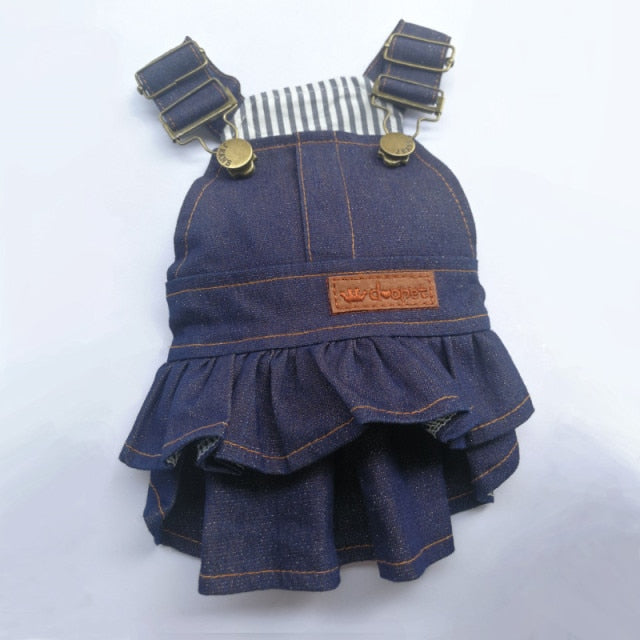 Puppy Girl Dog Denim Clothes Skirt Summer Dress For Dogs Chihuahua Small Breeds Of Dog Dress Poodle York Pomeranian Pet Clothing daiiibabyyy