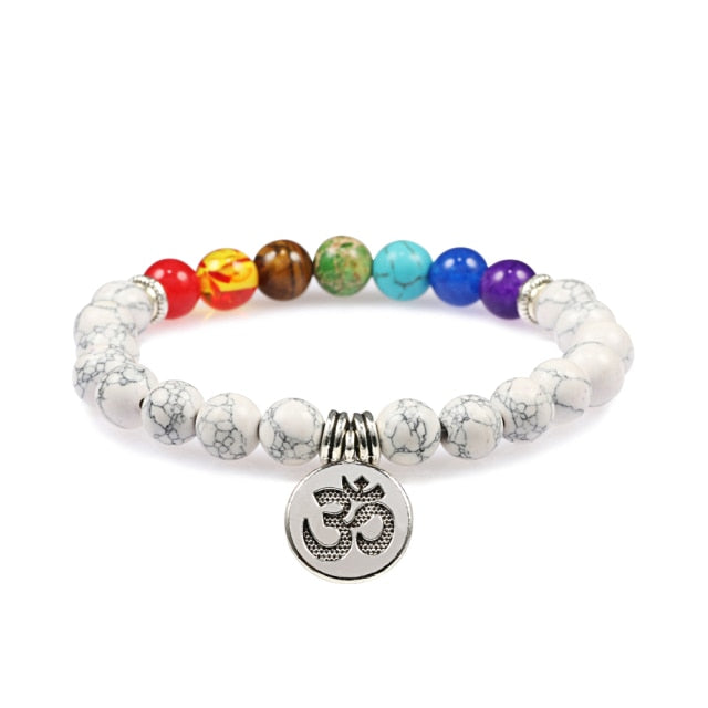 7 Chakra Bracelet Natural Lava Stone Wooden Bead Pendant Bracelets Bangles Buddha Prayer Healing Balance Charm Yoga Jewelry Gift daiiibabyyy