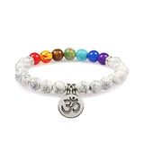 7 Chakra Bracelet Natural Lava Stone Wooden Bead Pendant Bracelets Bangles Buddha Prayer Healing Balance Charm Yoga Jewelry Gift daiiibabyyy