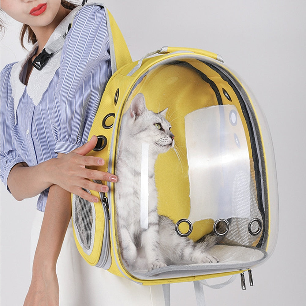 Cat Backpack Capsule Carrier Bags Breathable Pet Carriers Outdoor Travel Backpack Space Cage Pet Transport Bag For Cat Supplies daiiibabyyy