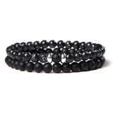 2pcs/set Fashion Men Bracelet Natural Stone Tiger Eye Lava Bead Bracelet for Men Women Jewelry Gift Classic Pulsera Hombre daiiibabyyy