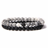2pcs/set Fashion Men Bracelet Natural Stone Tiger Eye Lava Bead Bracelet for Men Women Jewelry Gift Classic Pulsera Hombre daiiibabyyy