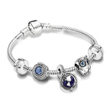 BRACE CO European Heart-shaped Pendant Charm Bracelet Fit Women's Jewellery Snake Chain Rose Gold Metal Fashion Fine Bracelets daiiibabyyy