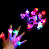 5pcs Cute Flashing Rings Luminous Toys for Kids Cartoon Led Light Finger Glowing Toys Baby Girl Birthday Gift daiiibabyyy