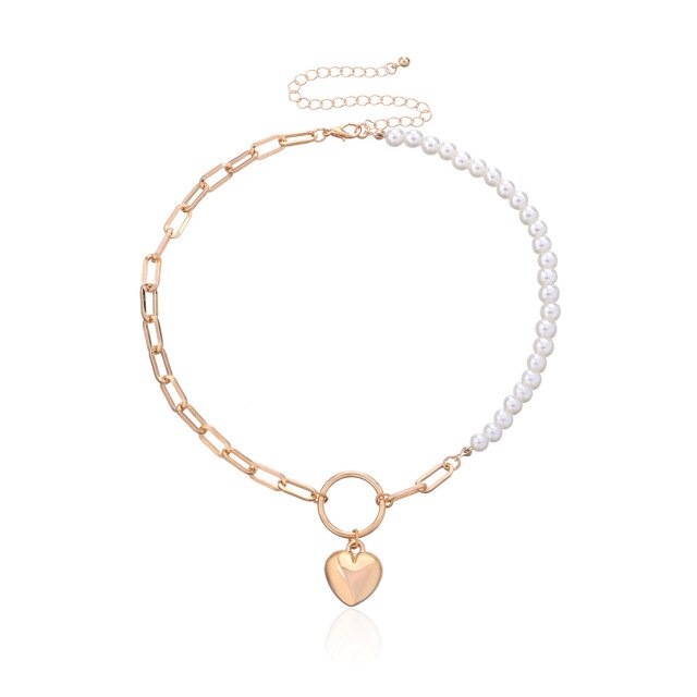 Antique Pearl Chain Necklace With Butterfly Pendant Charms Silvery Neck Jewelry For Women Party Gift Ideas daiiibabyyy